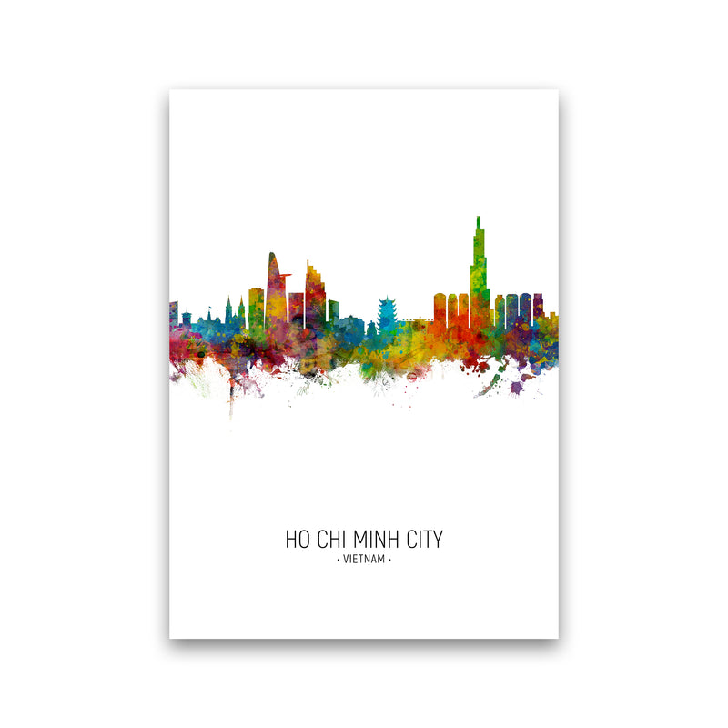 Ho Chi Minh City Vietnam Skyline Portrait Art Print by Michael Tompsett Print Only