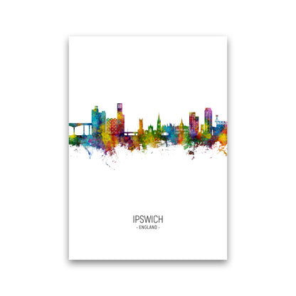 Ipswich England Skyline Portrait Art Print by Michael Tompsett Print Only