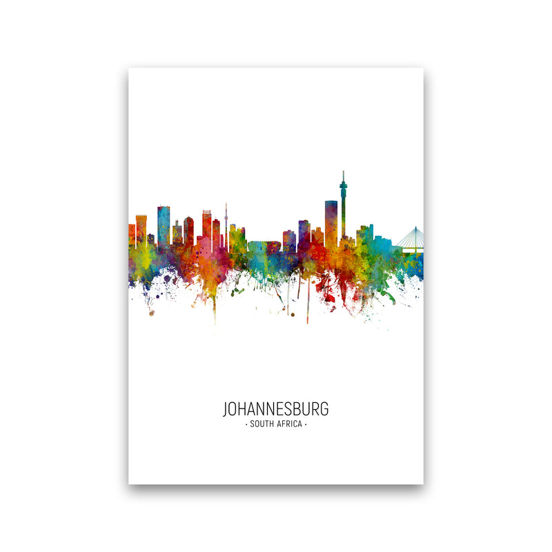 Johannesburg South Africa Skyline Portrait Art Print by Michael Tompsett Print Only