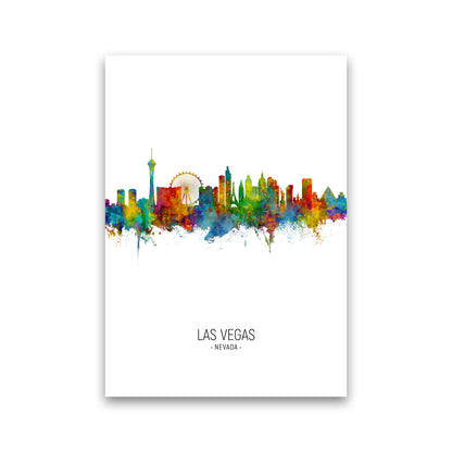 Las Vegas Nevada Skyline Portrait Art Print by Michael Tompsett Print Only