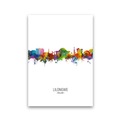 Lilongwe Malawi Skyline Portrait Art Print by Michael Tompsett Print Only