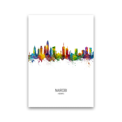 Nairobi Kenya Skyline Portrait Art Print by Michael Tompsett Print Only