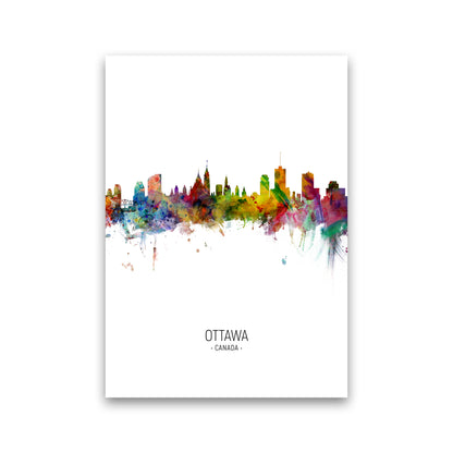 Ottawa Canada Skyline Portrait Art Print by Michael Tompsett Print Only