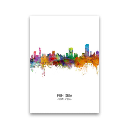 Pretoria South Africa Skyline Portrait Art Print by Michael Tompsett Print Only