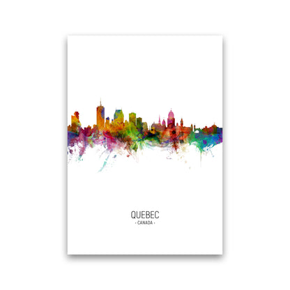 Quebec Canada Skyline Portrait Art Print by Michael Tompsett Print Only