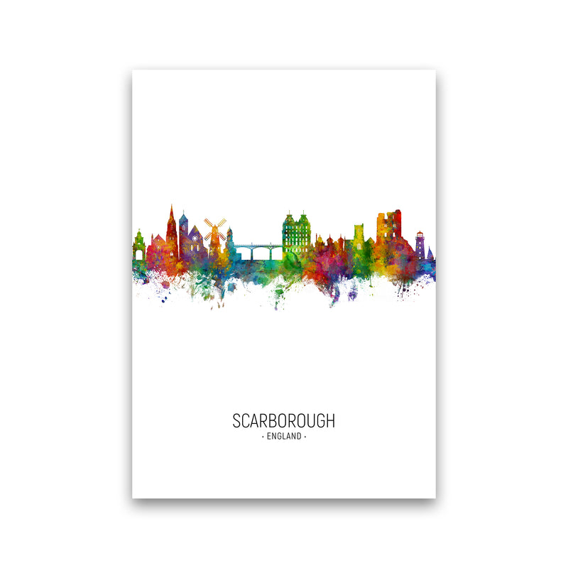 Scarborough England Skyline Portrait Art Print by Michael Tompsett Print Only