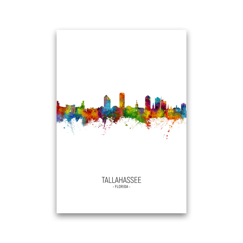 Tallahassee Florida Skyline Portrait Art Print by Michael Tompsett Print Only