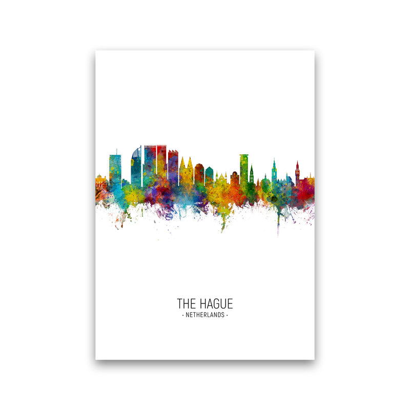 The Hague Netherlands Skyline Portrait Art Print by Michael Tompsett Print Only