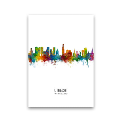 Utrecht Netherlands Skyline Portrait Art Print by Michael Tompsett Print Only