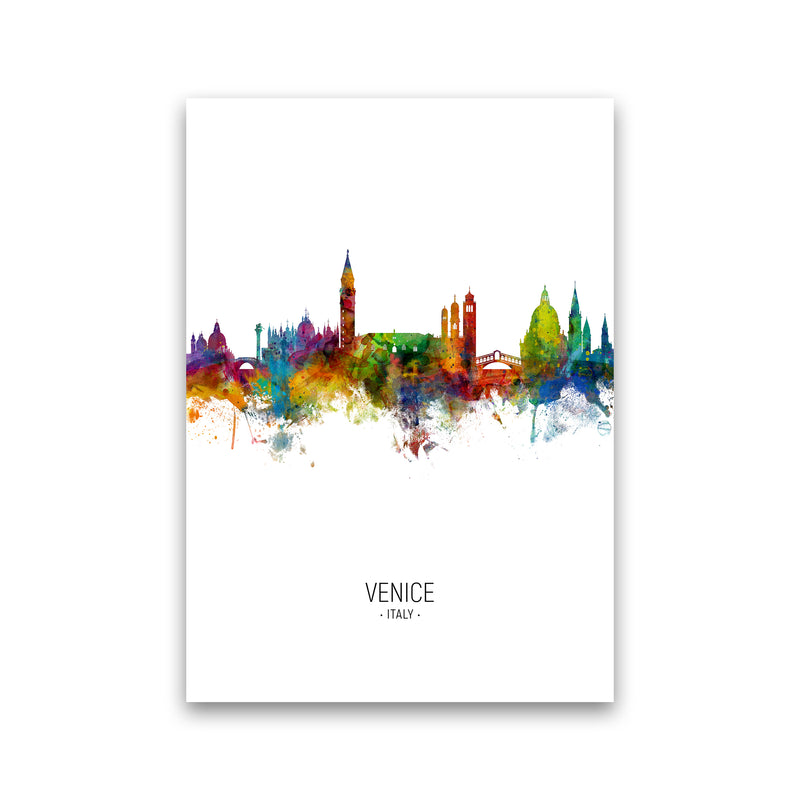 Venice Italy Skyline Portrait Art Print by Michael Tompsett Print Only