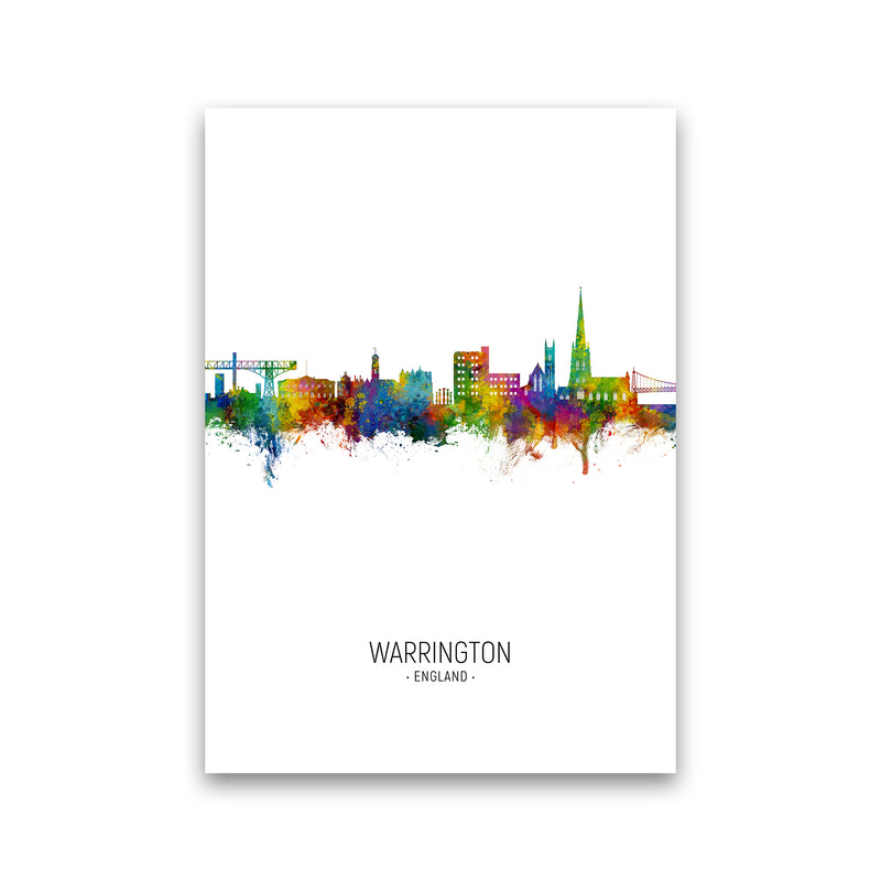 Warrington England Skyline Portrait Art Print by Michael Tompsett Print Only