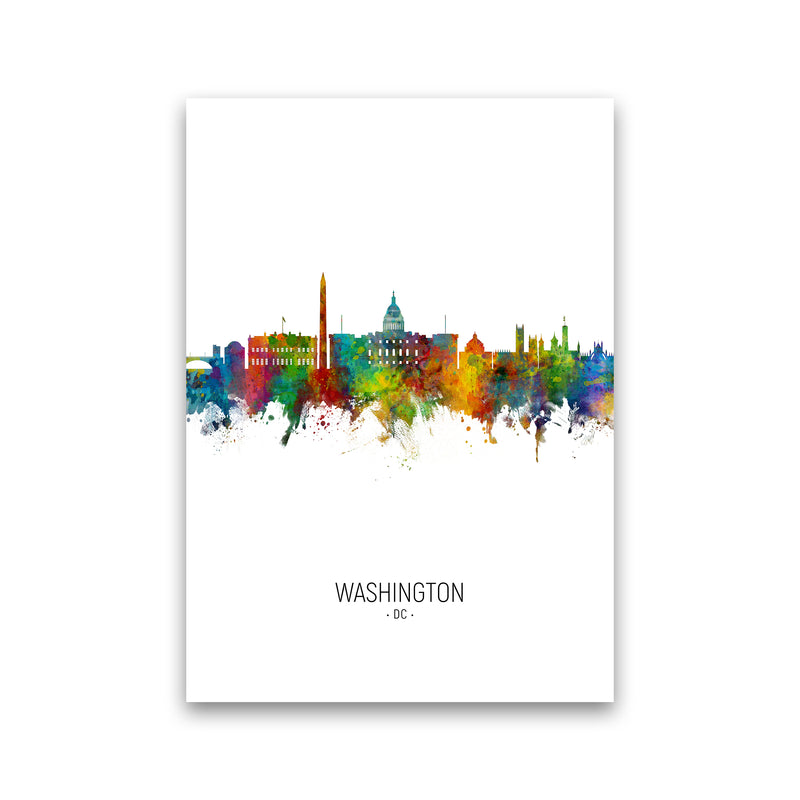 Washington Dc Skyline Portrait Art Print by Michael Tompsett Print Only