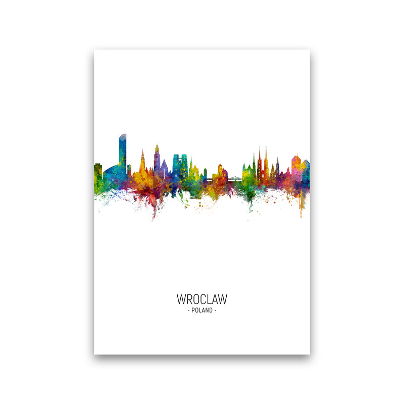Wroclaw Poland Skyline Portrait Art Print by Michael Tompsett Print Only