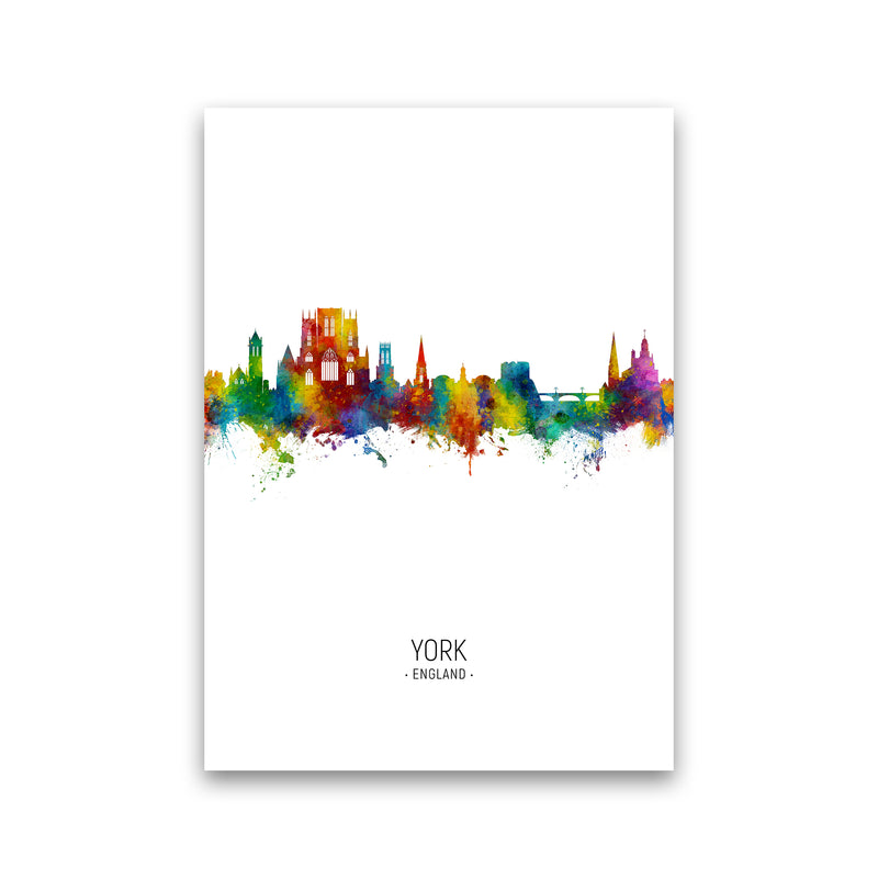 York England Skyline Portrait Art Print by Michael Tompsett Print Only