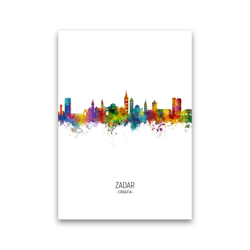 Zadar Croatia Skyline Portrait Art Print by Michael Tompsett Print Only