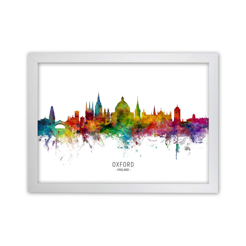 Oxford England Skyline Art Print by Michael Tompsett White Grain