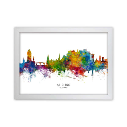 Stirling Scotland Skyline Art Print by Michael Tompsett White Grain