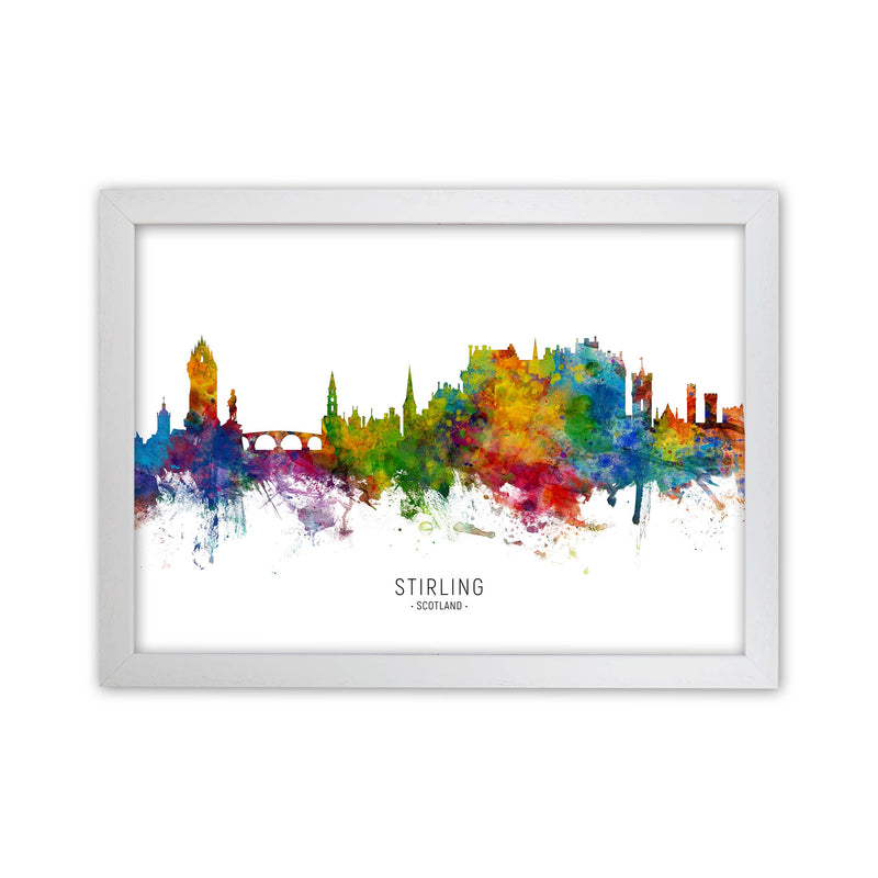 Stirling Scotland Skyline Art Print by Michael Tompsett White Grain