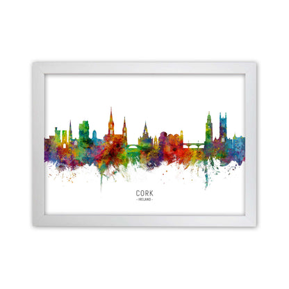 Cork Ireland Skyline Art Print by Michael Tompsett White Grain