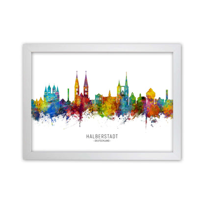Halberstadt Deutschland Skyline Art Print by Michael Tompsett White Grain