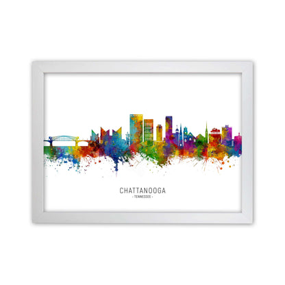 Chattanooga Tennessee Skyline Art Print by Michael Tompsett White Grain