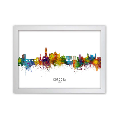 Cordoba Spain Skyline Art Print by Michael Tompsett White Grain