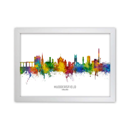 Huddersfield England Skyline Art Print by Michael Tompsett White Grain