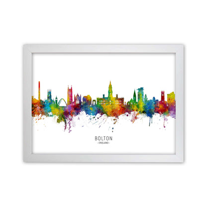 Bolton England Skyline Art Print by Michael Tompsett White Grain