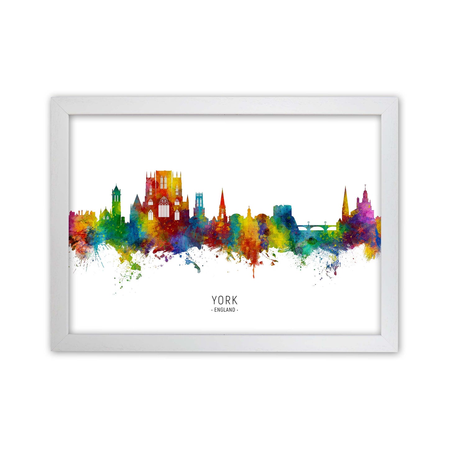 York England Skyline Art Print by Michael Tompsett White Grain