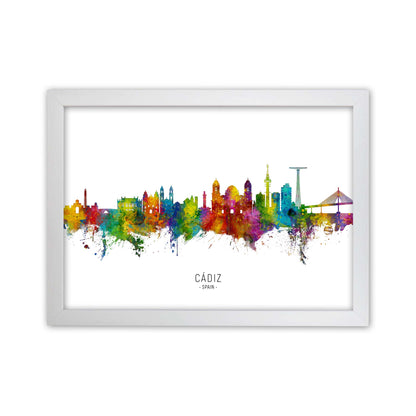Cadiz Spain Skyline Art Print by Michael Tompsett White Grain