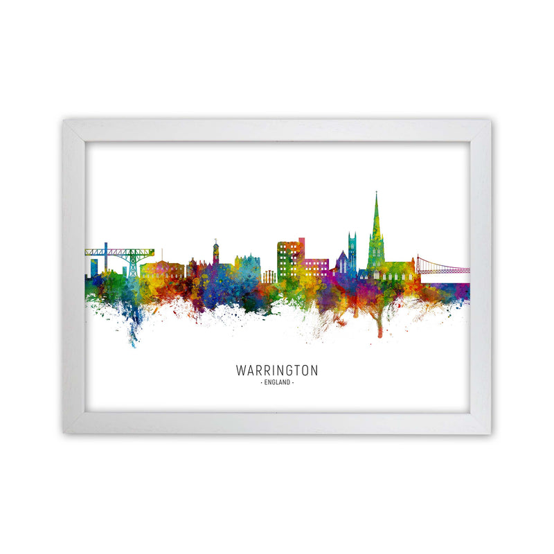 Warrington England Skyline Art Print by Michael Tompsett White Grain