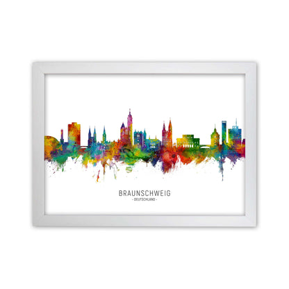 Braunschweig Deutschland Skyline Print by Michael Tompsett White Grain