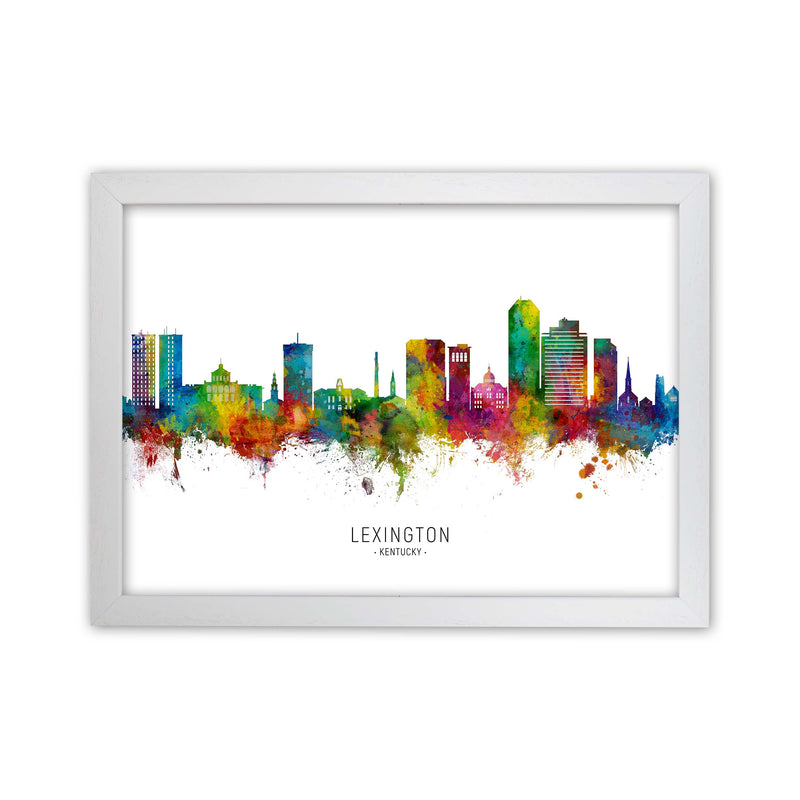 Lexington Kentucky Skyline Art Print by Michael Tompsett White Grain