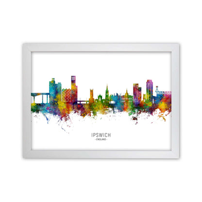 Ipswich England Skyline Art Print by Michael Tompsett White Grain