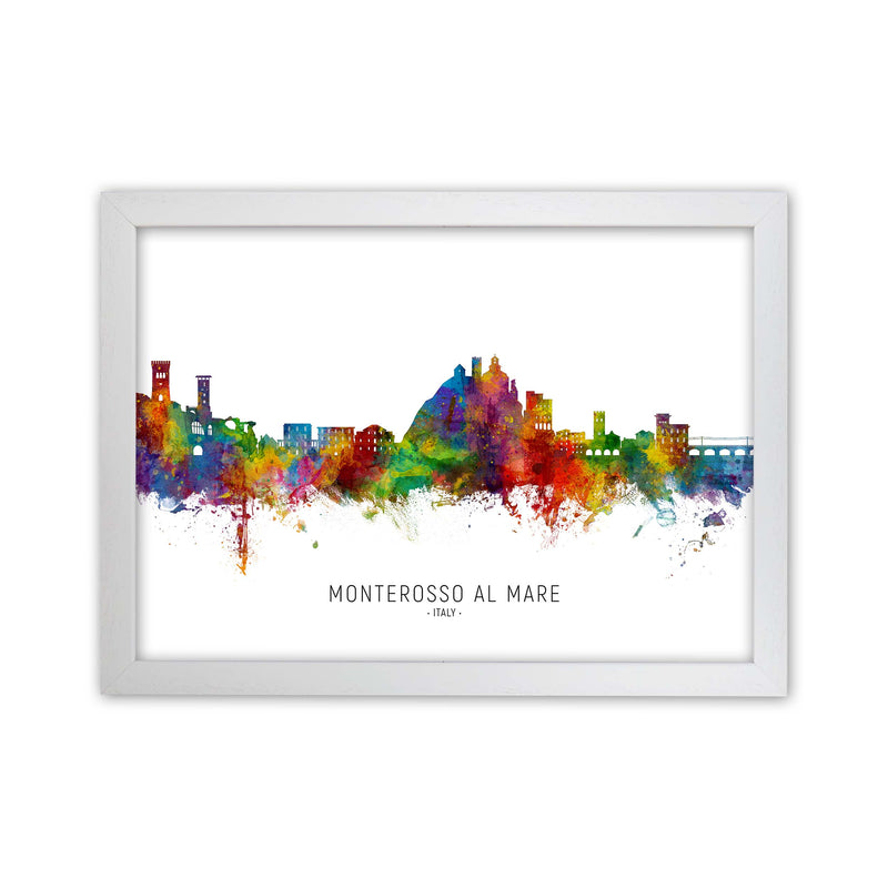 Monterosso Al Mare Italy Skyline Print by Michael Tompsett White Grain