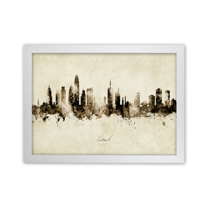 Nairobi Kenya Skyline Vintage Art Print by Michael Tompsett White Grain