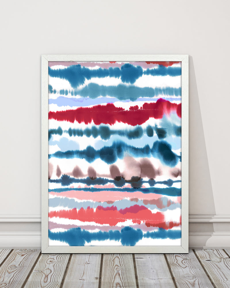 Soft Nautical Watercolor Lines Abstract Art Print by Ninola Design
