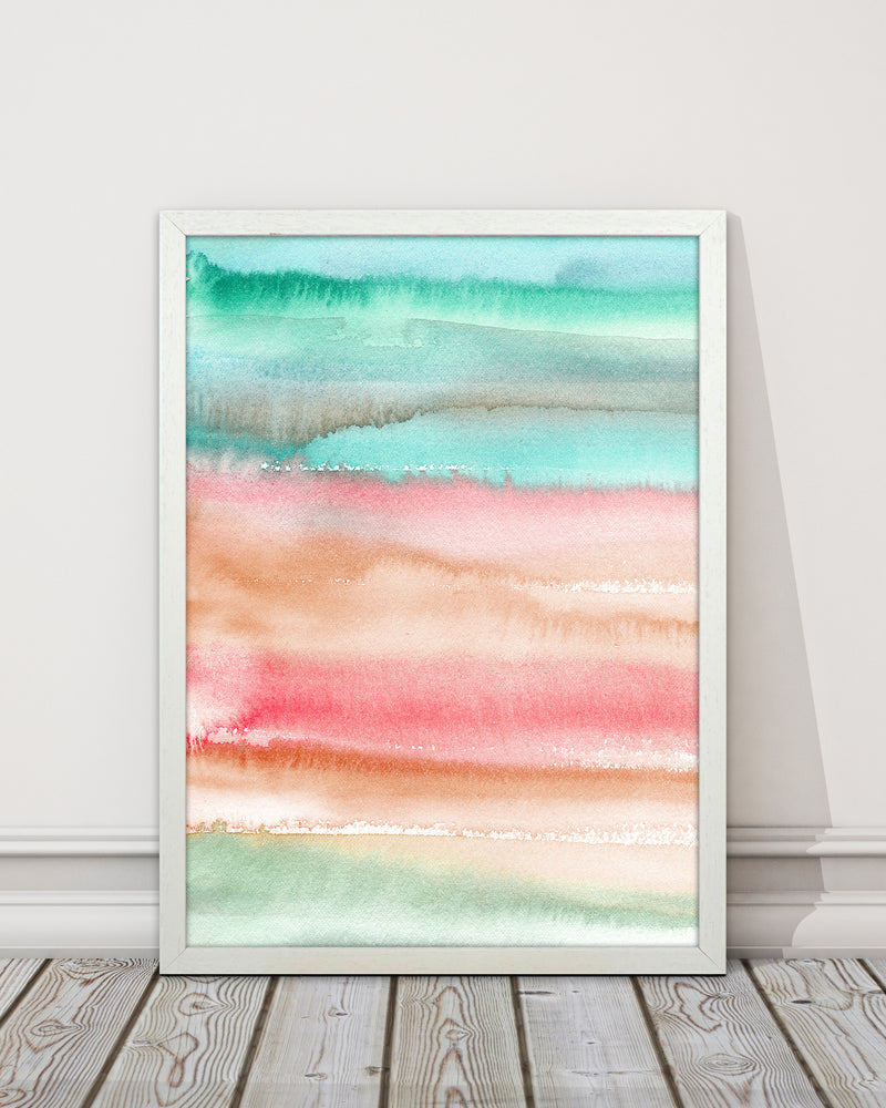 Gradient Watercolor Melon Abstract Art Print by Ninola Design