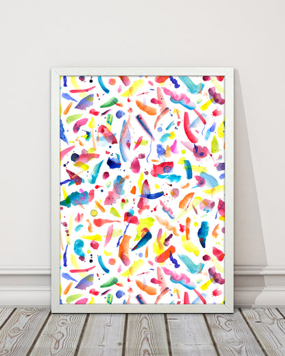 Colorful Summer Flavours Abstract Art Print by Ninola Design