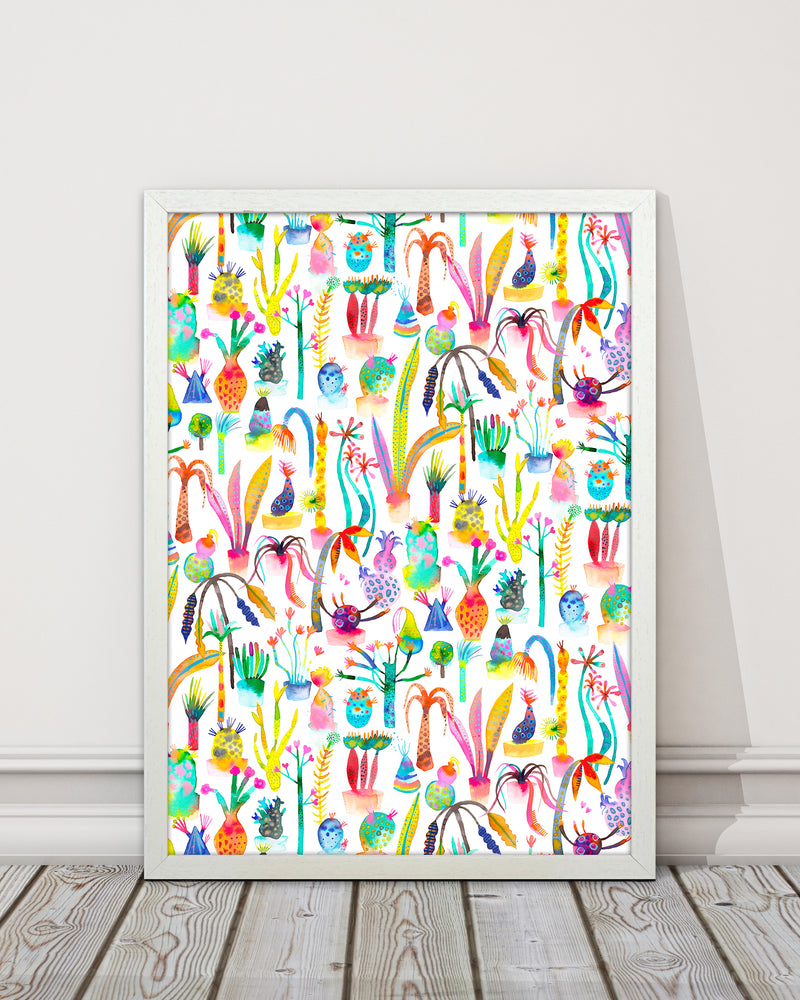 Lush Garden Abstract Art Print by Ninola Design