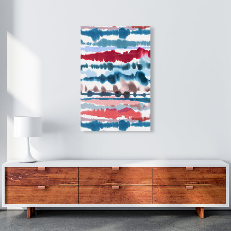 Soft Nautical Watercolor Lines Abstract Art Print by Ninola Design A1 Canvas