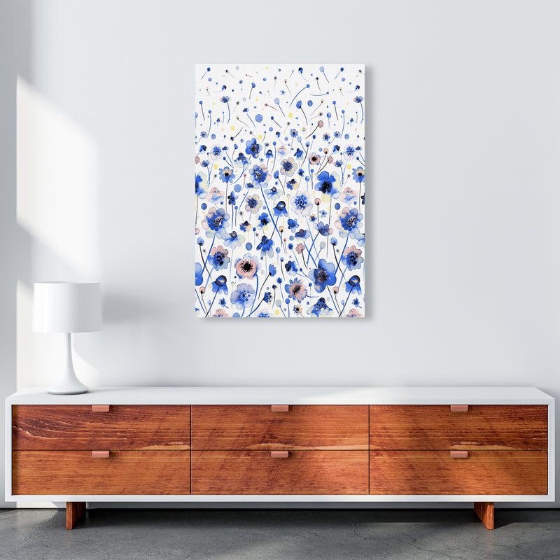 Ink Flowers Degraded Abstract Art Print by Ninola Design A1 Canvas