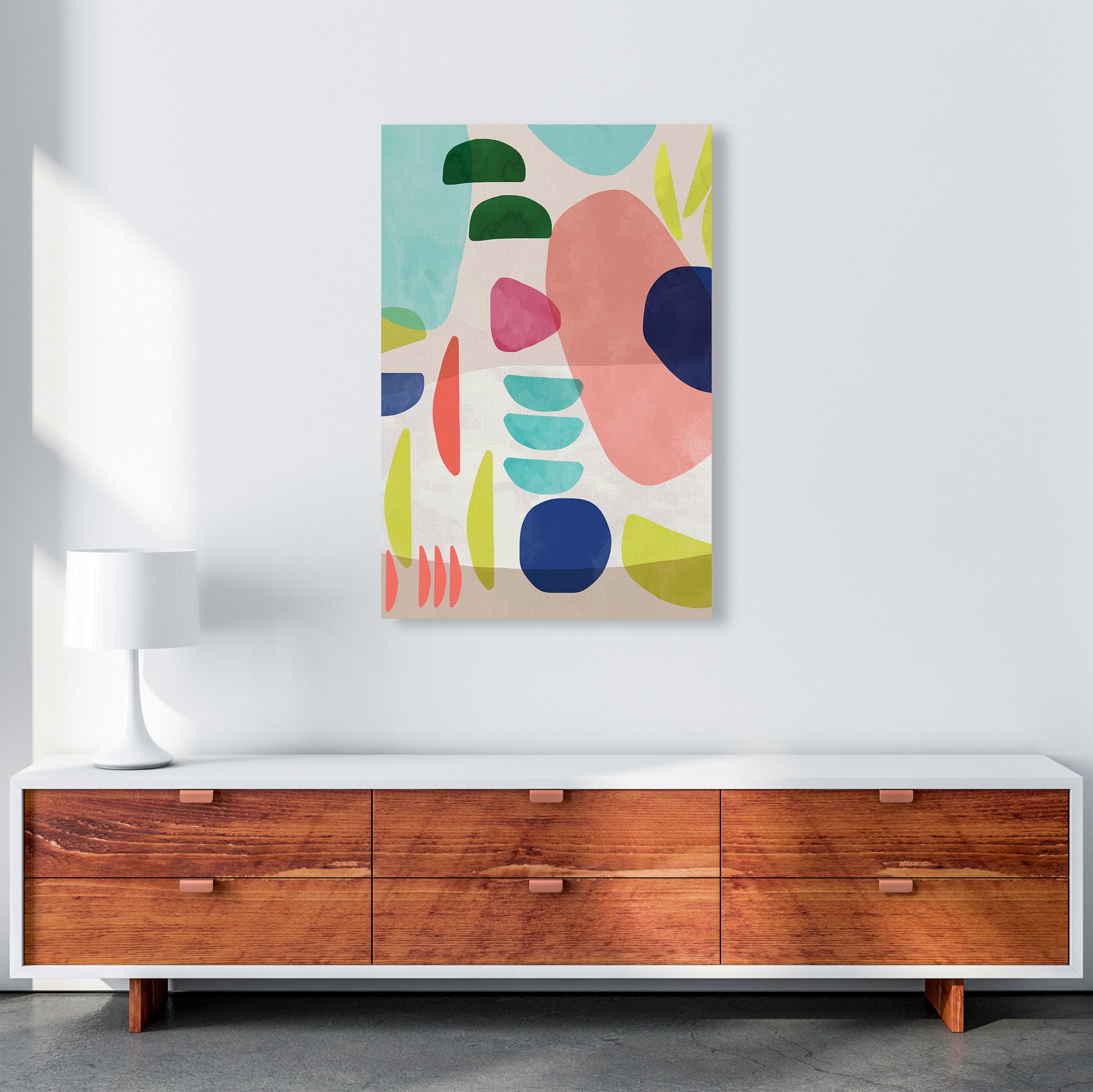 Organic Bold Shapes Abstract Art Print by Ninola Design A1 Canvas