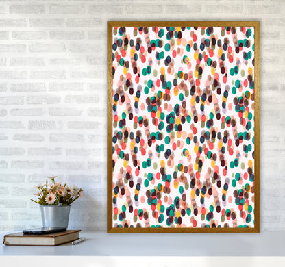 Relaxing Tropical Dots Abstract Art Print by Ninola Design A1 Print Only