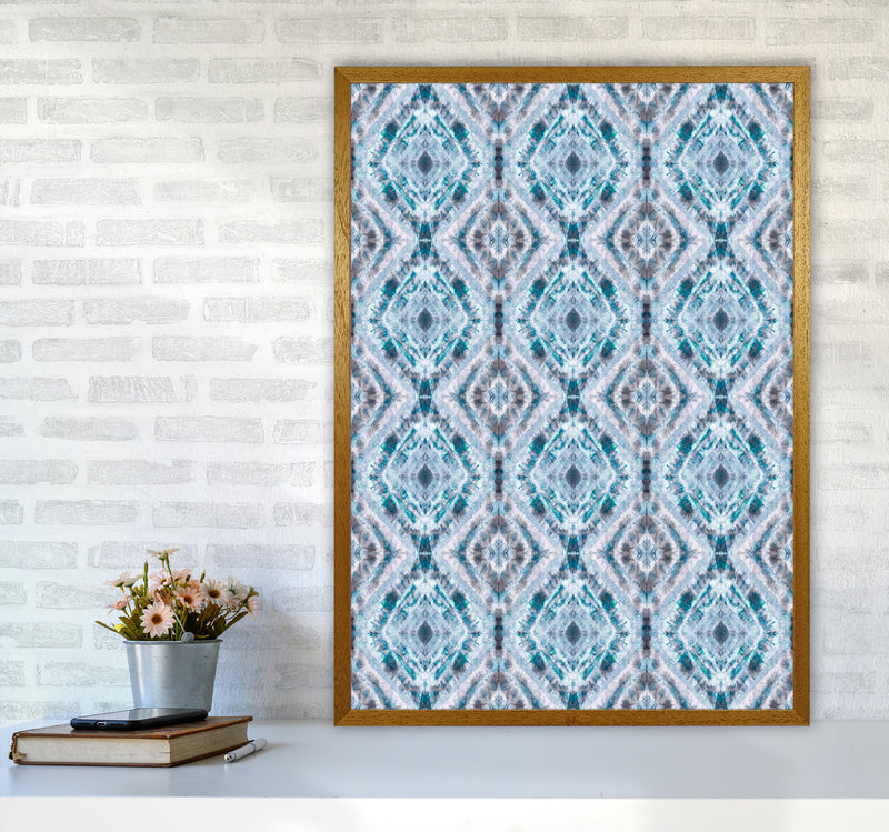 Boho Shibori Blue Abstract Art Print by Ninola Design A1 Print Only