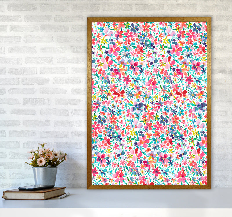 Colorful Petals Abstract Art Print by Ninola Design A1 Print Only