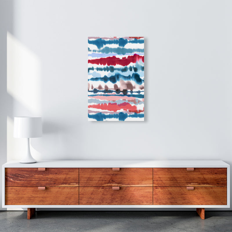 Soft Nautical Watercolor Lines Abstract Art Print by Ninola Design A2 Canvas