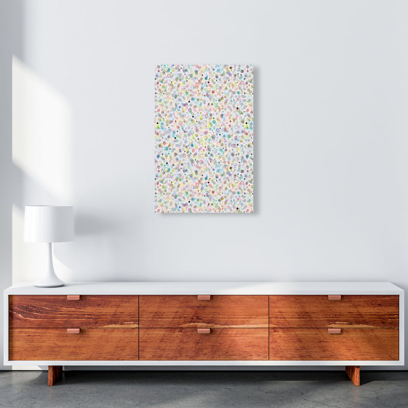 Cosmic Bubbles Multicolored Abstract Art Print by Ninola Design A2 Canvas