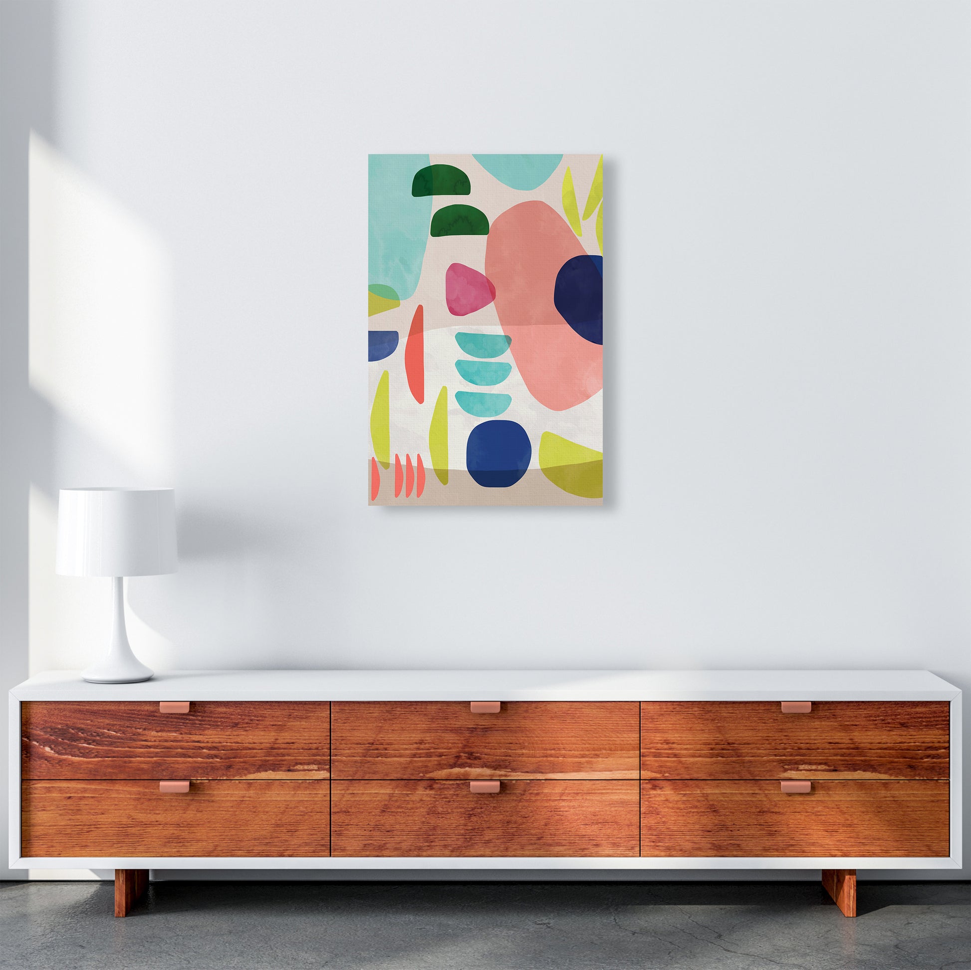 Organic Bold Shapes Abstract Art Print by Ninola Design A2 Canvas