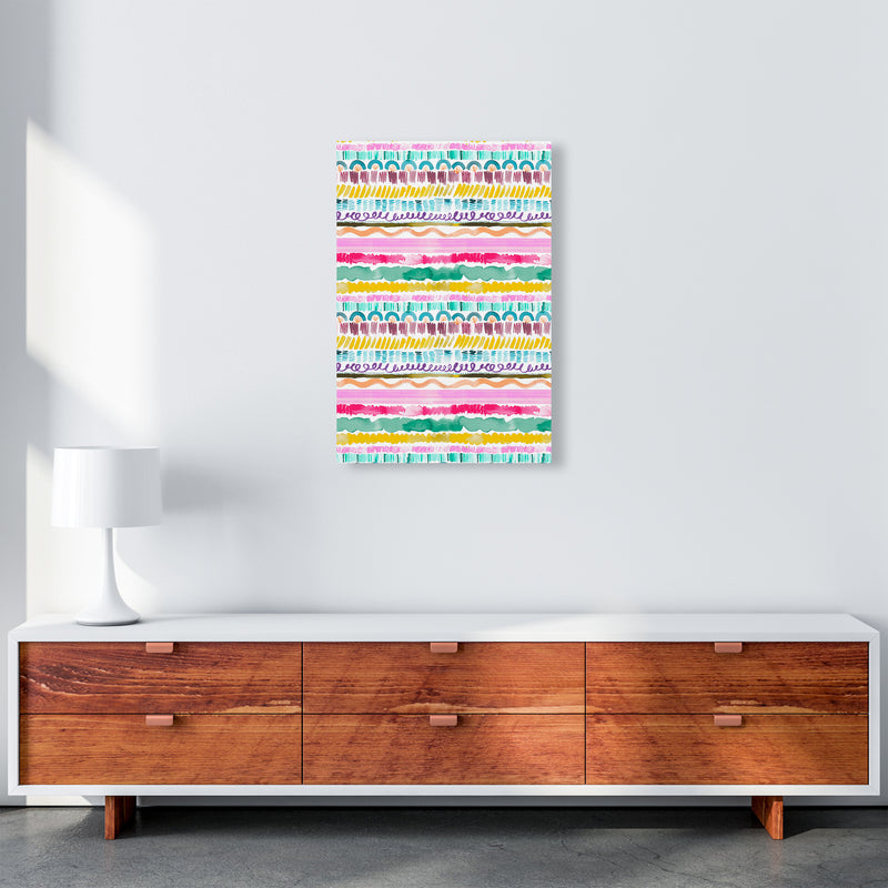 Garlands Tribal Abstract Art Print by Ninola Design A2 Canvas